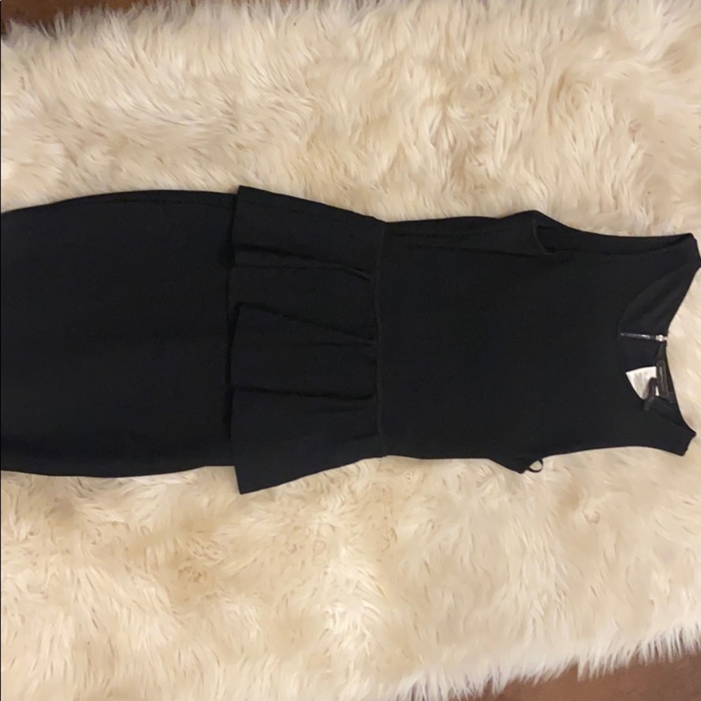 BCBG little black dress with peplum